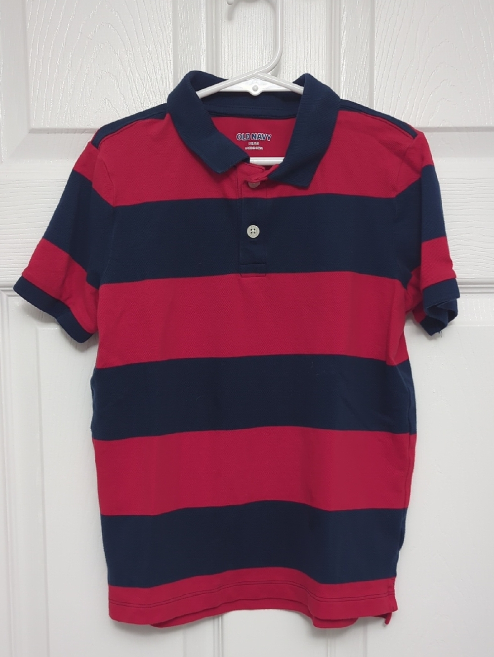 Old Navy Boys' Red & Navy Stripe Polo Shirt